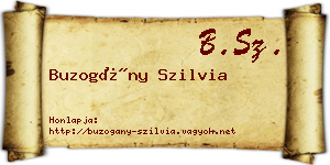 Buzogány Szilvia névjegykártya