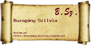 Buzogány Szilvia névjegykártya