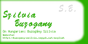 szilvia buzogany business card