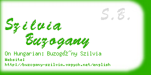 szilvia buzogany business card